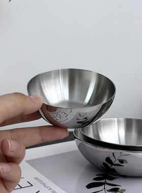 chockmen卓德铭18/10不锈钢酱料碟小菜碟泡菜蘸酱蘸水碟多用小碗