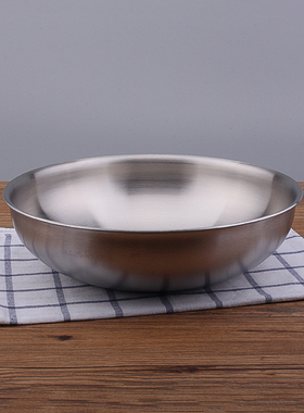 出口18-10不锈钢盆子304和面洗菜盆家用火锅盆燃气电磁炉通用26cm