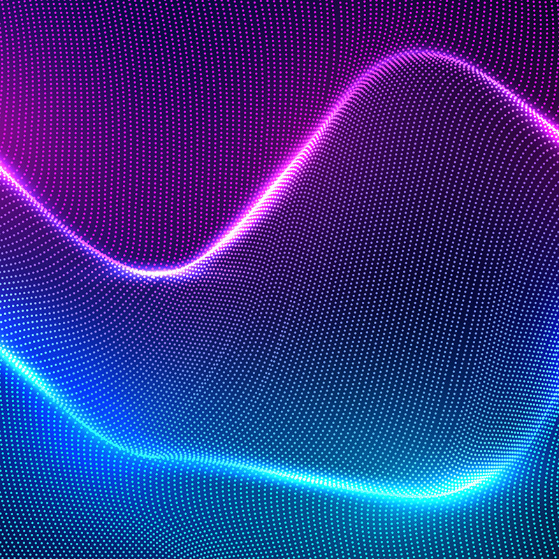 q06动感曲线波纹波浪粒子科技眩光流体线条背景ai矢量设计素材