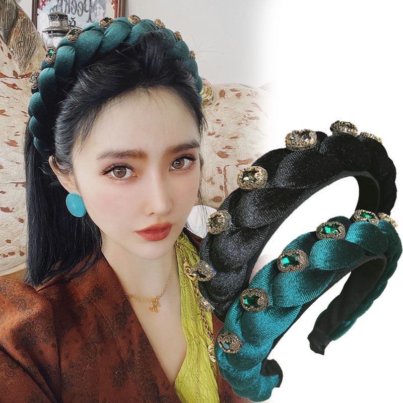 高级感完美比例增高颅顶宝石发箍图片