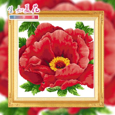 夏花正品DMC线R线十字绣印花套件纯棉花卉丝蒂奇STC41102花儿绽放