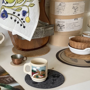 【田园杯】菌子食堂原创版权陶瓷马克杯咖啡杯好天气自然主义