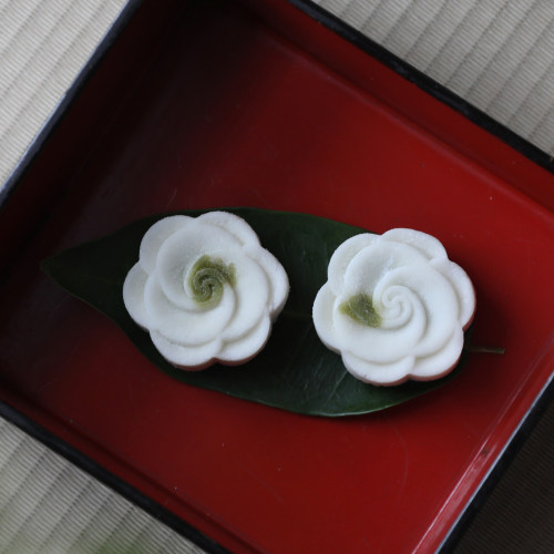 手工茉莉米糕传统中式糕茶点心