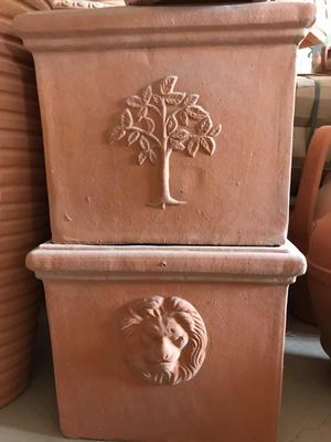 方型花盆园林景观土陶粗陶红陶盆红陶花盆大庭院摆件组合