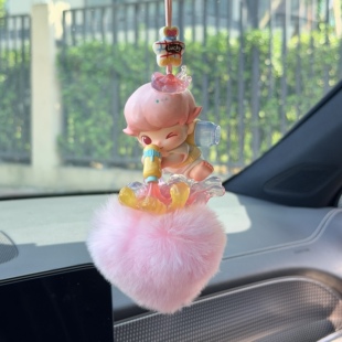 泡泡玛特dimoo瞬间的奇遇汽车挂件后视镜装饰车内毛球挂饰车载女