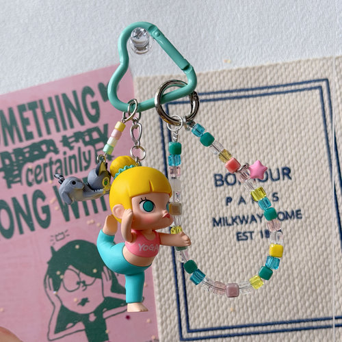 钥匙扣挂饰molly盲盒手工