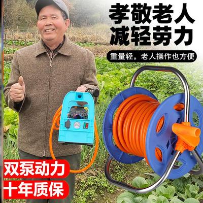 小型抽水磅浇菜电瓶车家用浇水神器不插电打药灌溉一体机抽水棒泵