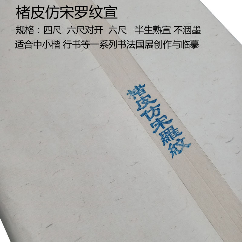 楮皮仿宋罗纹半生熟小楷行书国展