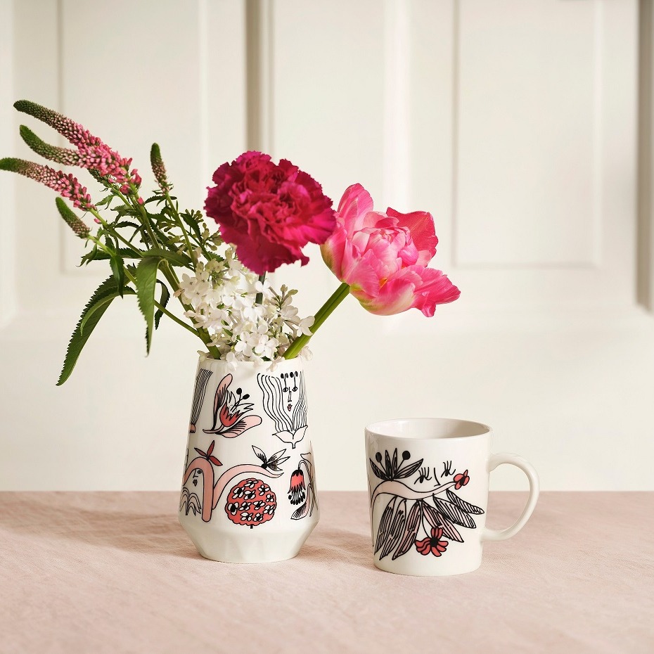 Arabia陶瓷餐具田园风花盆马克杯