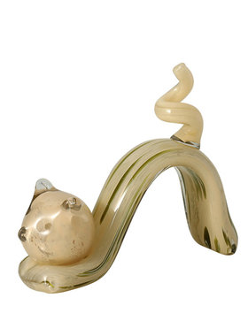 创意玻璃小猫动物装饰摆件儿童房家居桌面工艺品可爱造型装饰品