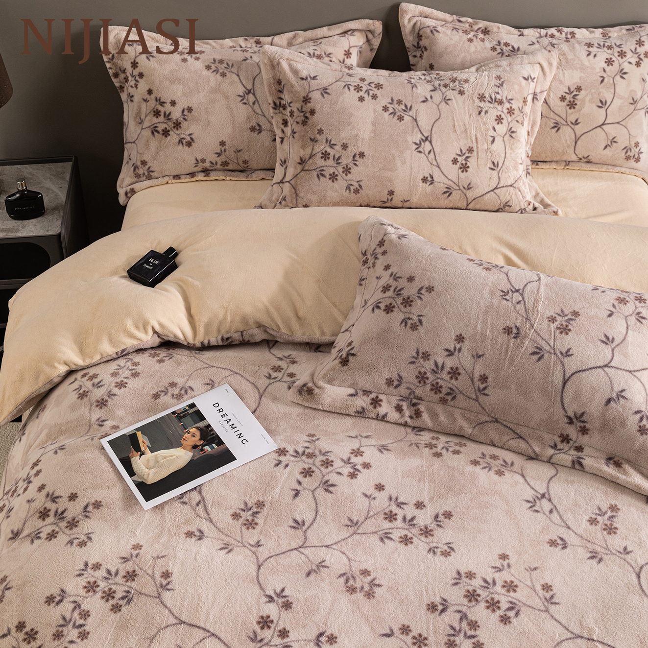 A类母婴级牛奶绒四件套定制被套