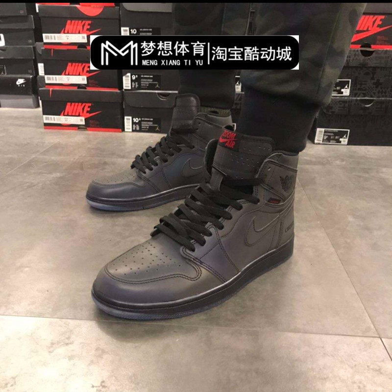 aj1 zoom r2t 变色龙 黑武士3m反光 炫彩银河男篮球鞋 bv0006-900