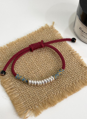 s925纯银国风事事如意手链女新款