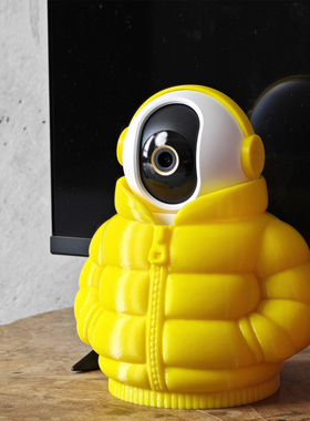 适配小米家用摄像头羽绒服造型监控外壳保护套装饰创意摆件底座