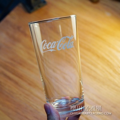 日本Coca Cola可口可乐汽水 日式直饮冷饮杯汽水杯玻璃杯水杯厚底