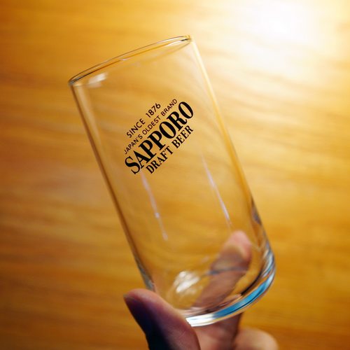 日本SAPPORO 札幌啤酒杯DRAFT BEER日式玻璃水杯三宝乐威士忌酒杯