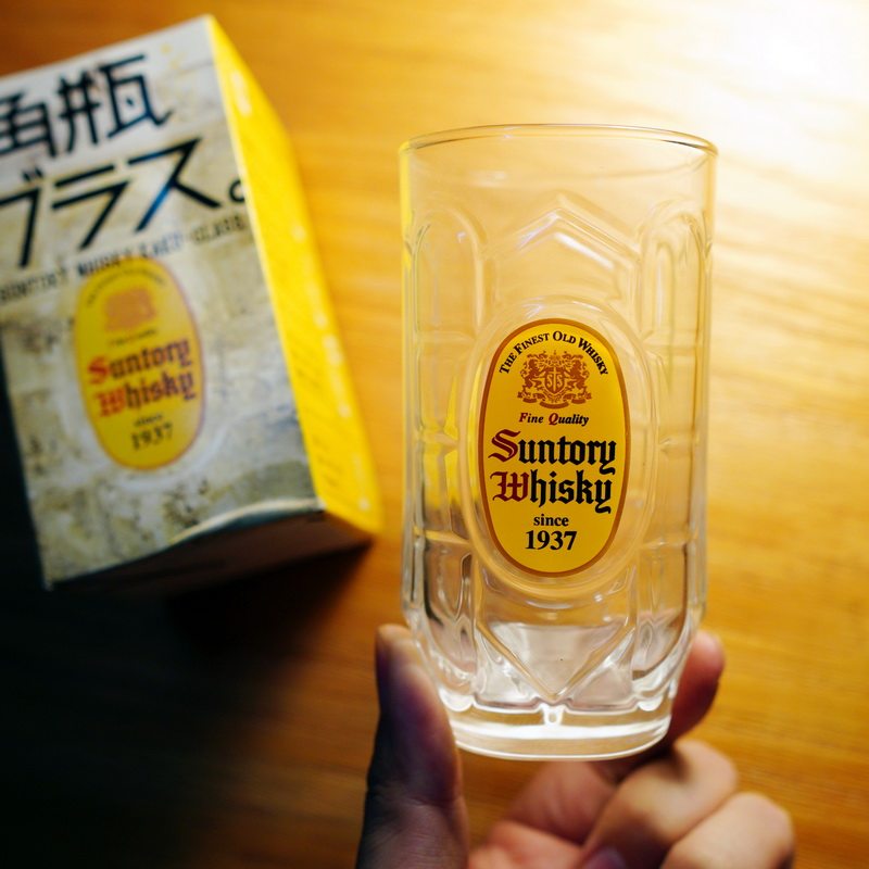 日本进口三得利SUNTORY WHISKEY角杯龟甲型水晶玻璃杯威士忌酒杯