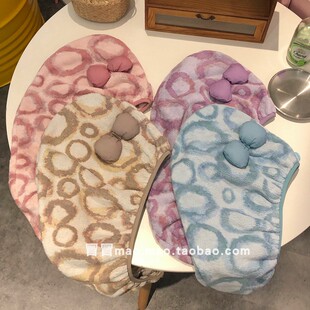 ins风可爱圈圈珊瑚绒卡通干发帽女加厚强吸水包头巾浴帽