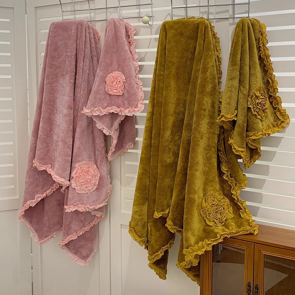 新款鱼骨花浴巾女家用吸水速干裹巾情侣洗澡毛巾浴巾套装可穿可裹,居家布艺,浴巾,淘宝优惠券,粉丝福利购,淘宝优惠卷