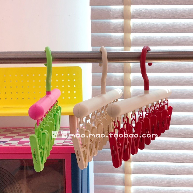 多夹子晾衣架阳台晒袜子神器