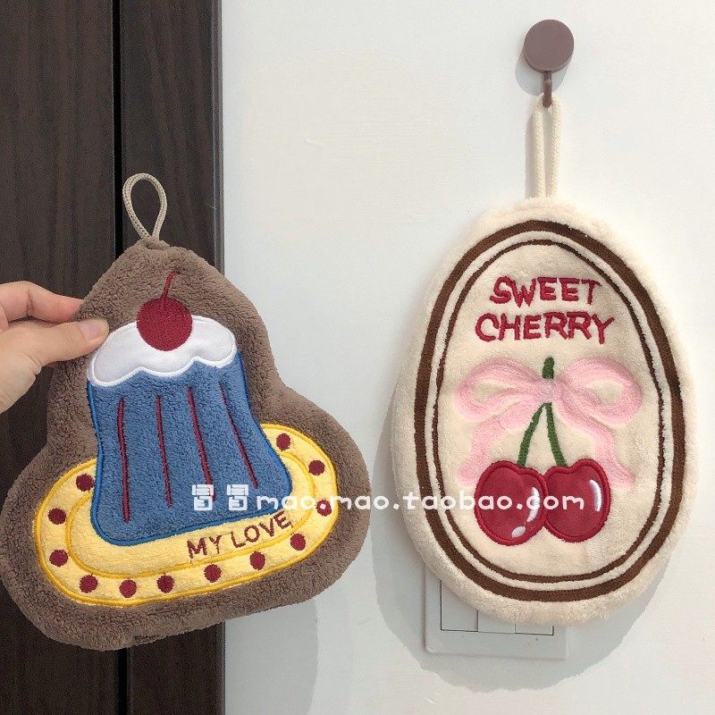 可爱冰淇淋加厚擦手巾挂式厨房卫生间浴室儿童小手帕不发臭,家庭/个人清洁工具,厨房擦手巾,淘宝优惠券,粉丝福利购,淘宝优惠卷