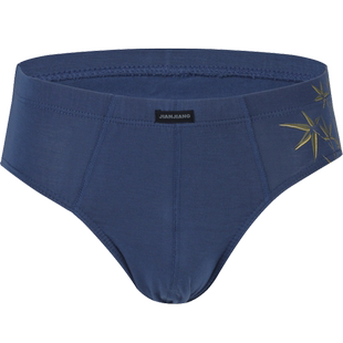 健将男士三角内裤 竹纤维中腰底裤舒适简约青年纯色透气短裤头