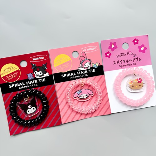 满38元包邮日本helloKitty美乐蒂酷感发圈发绳挂件吊坠电话绳皮筋