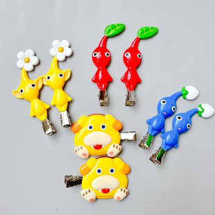 满38元包邮日单散货任天堂皮克敏pikumin发夹欧庆无痕边夹刘海夹