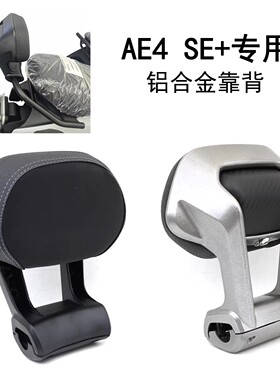 适用极核AE4SE+电动车铝合金后靠背 EZ3铁管扶手铝腰靠直上专用