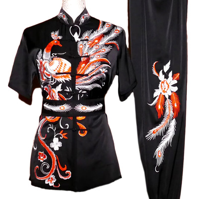 刺绣武术表演服武校套路体考服装彩服凤凰重工刺绣竞赛服
