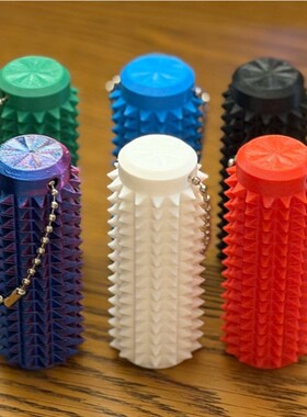 3D打印跨境 Spiky Grippie Stim Keychain便携式指尖减压按摩钥匙