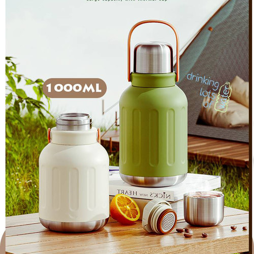 质量超级好 1000ML  316不锈钢双层加厚大容量保温杯 Q2876