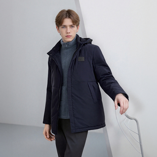 杰家工厂出 商务休闲带帽厚羽绒服F1052 超强三防面料90白鸭绒男士