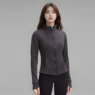 百搭立领外套K609 女士瑜伽防风衣冬季 L家同款 暖绒系列弹力修身
