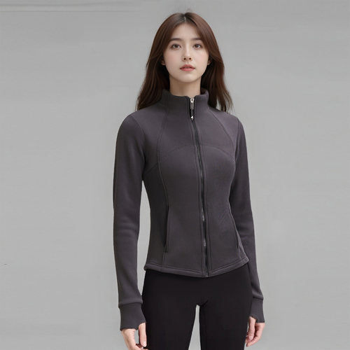 L家同款 暖绒系列弹力修身女士瑜伽防风衣冬季百搭立领外套K609