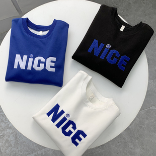 男女士微阔休闲保暖长袖 时尚 冬季 加绒加厚 卫衣上衣X0039 刺绣