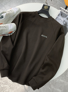 400g水洗磨毛棉 柔软舒适 春秋季时尚微阔男士长袖T恤卫衣A2704