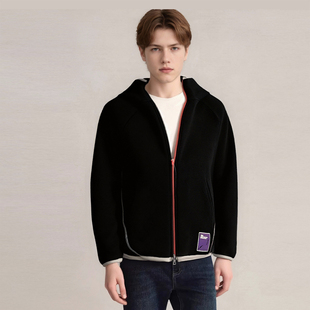 连帽长袖 男女士休闲开衫 卫衣X0092 加绒加厚小彩条撞色秋冬季 原单