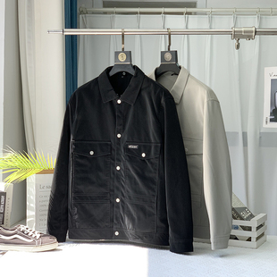 时尚 磨砂皮面 男士 内里加绒加厚冬季 夹克棉衣G0095 防水防风防污