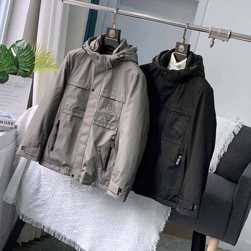 户外防风防水 压胶分仓 白鸭绒 冬季男士加厚保暖工装羽绒服F713,男装,羽绒服,淘宝优惠券,粉丝福利购,淘宝优惠卷