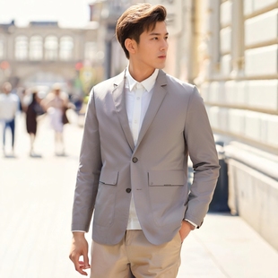 休闲西装 大牌定织面料 男士 压胶工艺春季 外套D2699 轻薄透气