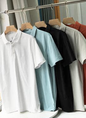 露家同款 索罗娜面料 高弹抗皱 激光切割无痕压胶男士POLO衫B3855