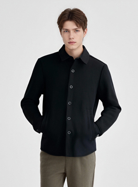 绵羊毛 意大利设计师品牌 线下1458 高端摇片针织男士外套D2525