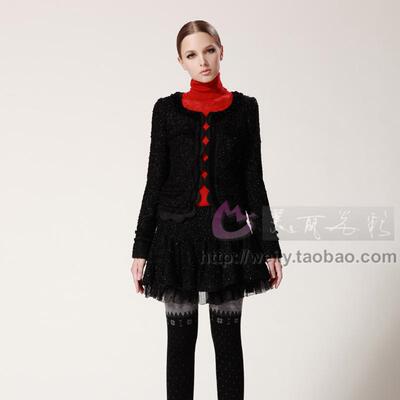 清！秋冬新款女装羊毛呢短外套