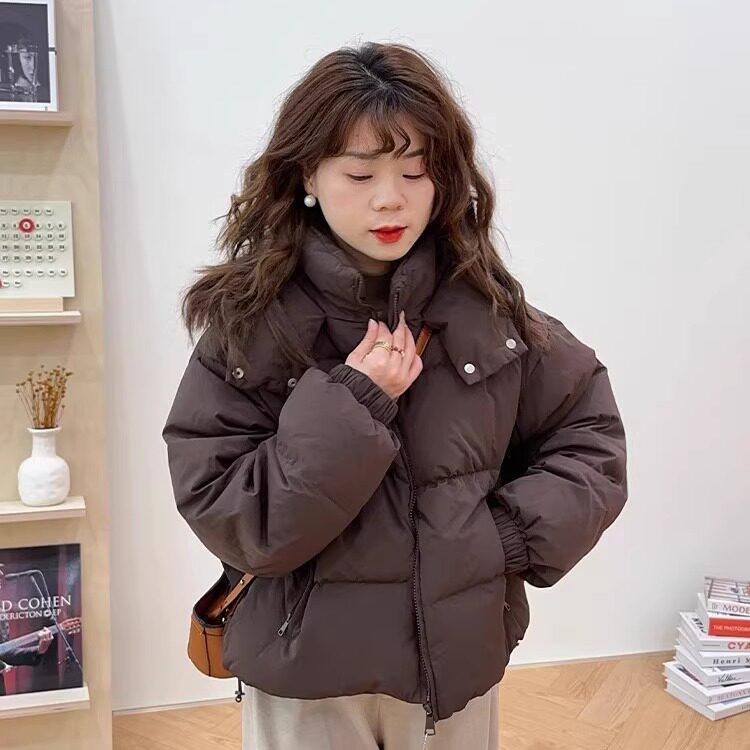 冬季新款糖果色羽绒棉衣女小个子设计感ins港风加厚韩版面包服