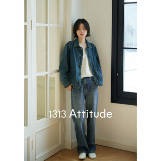 【现货】1313新中式国风复古蓝盘扣设计感小众女宽松休闲牛仔外套