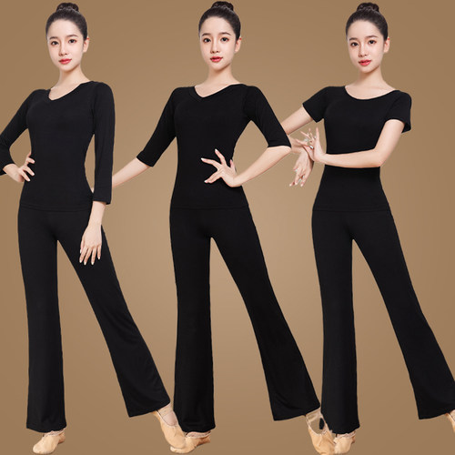 舞蹈练功服女成人莫代尔跳舞衣形体服长短袖服装春夏季新款现代舞 - 封面