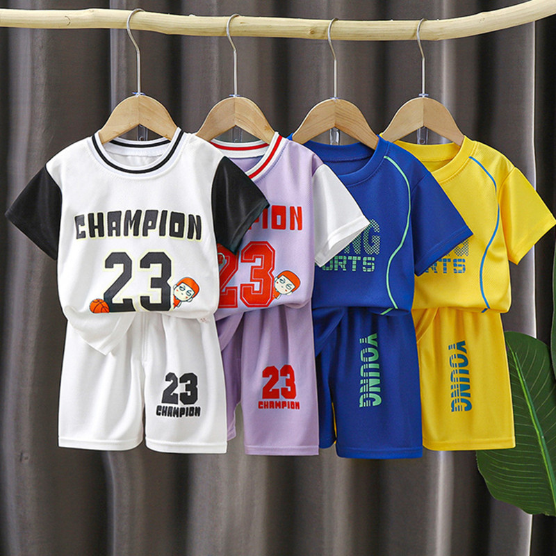 新款儿童篮球服运动套装女童速干男童夏季足球衣中大童训练运动