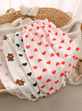 2026夏季新款儿童韩版防蚊裤男女童宝宝休闲九分透气运动裤童裤