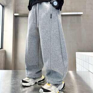 棉质卫裤 中大童运动休闲裤 韩版 洋气男女童长裤 弯刀裤 2026儿童秋季